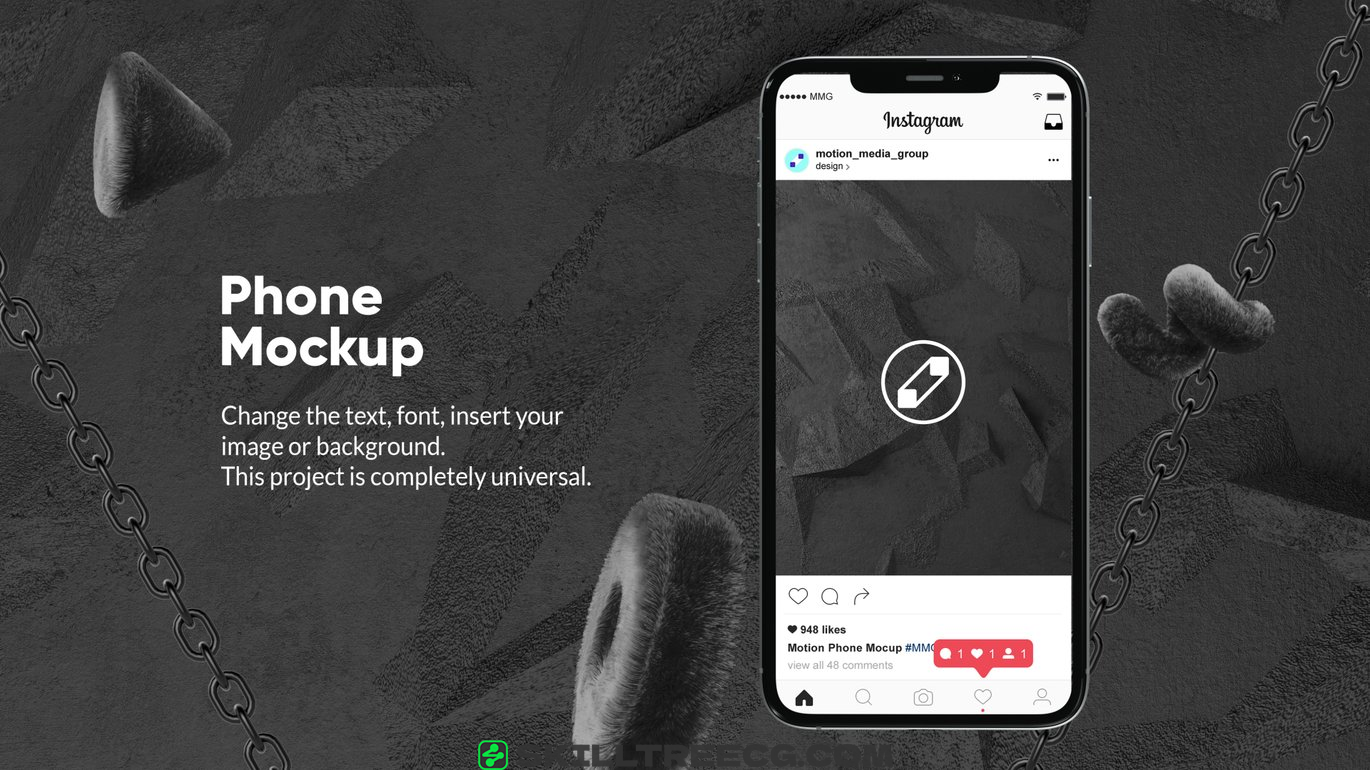 图片[8]-10 Black Phone Mockups（756507）-技能树